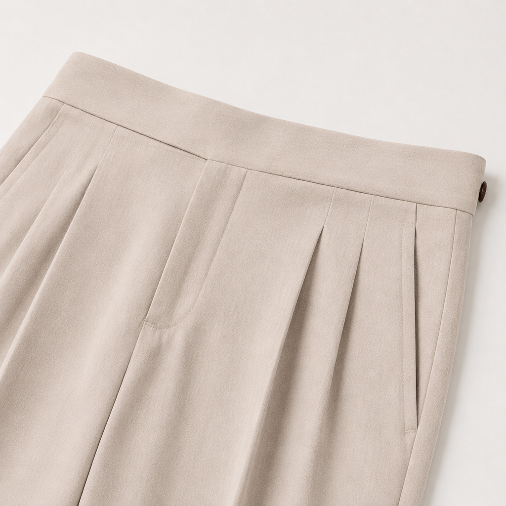 Men’s High-Rise Pleated Tapered Trousers