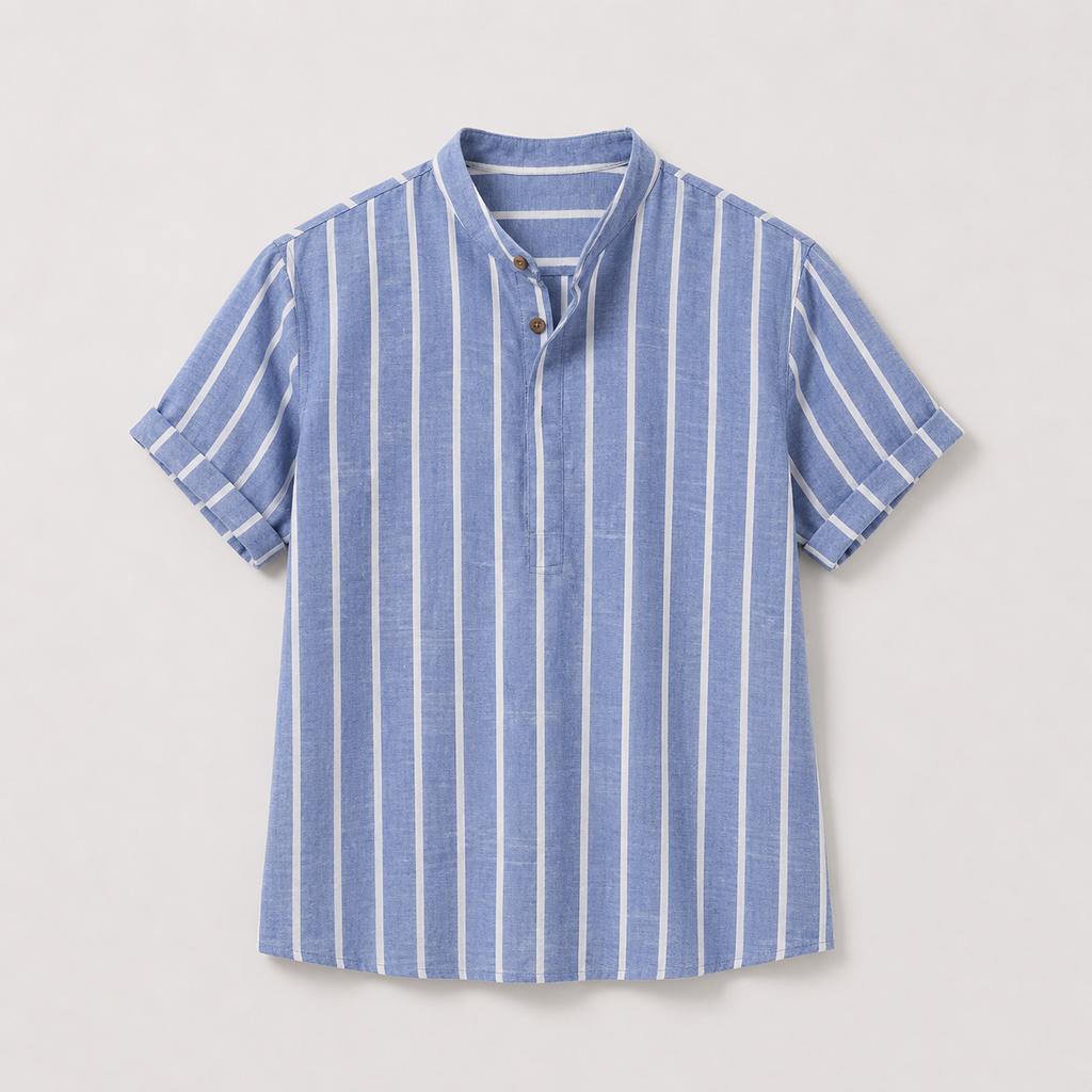 Men's Striped Short Sleeve Shirt
