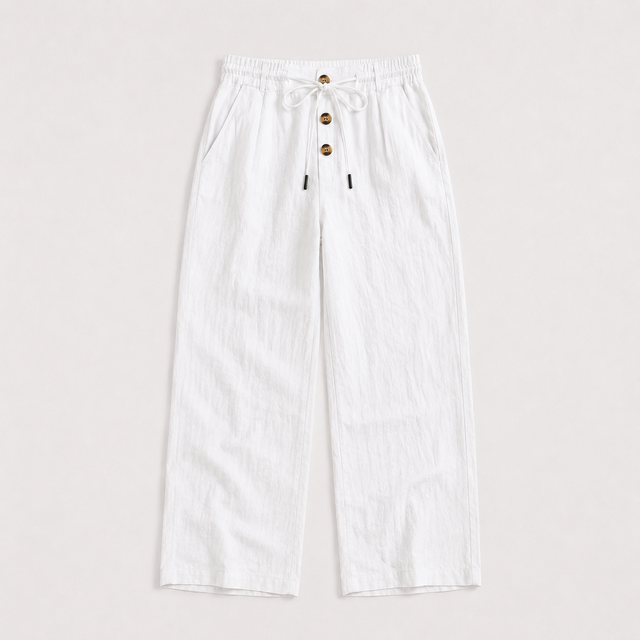 Men's Linen Drawstring Wide Leg Pants