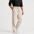 Men's Linen Drawstring Wide Leg Pants