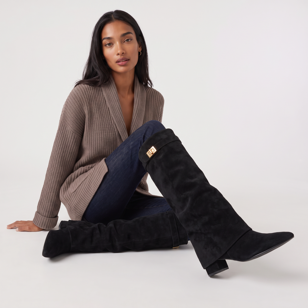 Women's Knee-High Block Heel Boots