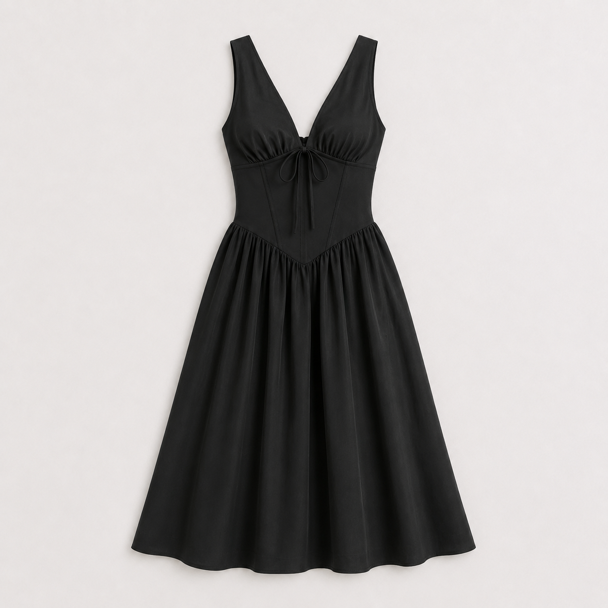 Women's Sleeveless V-Neck Midi Dress