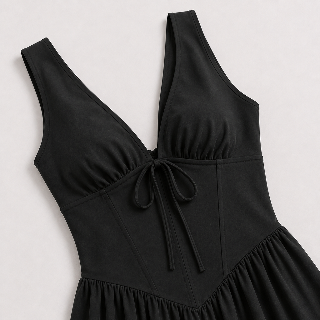 Women's Sleeveless V-Neck Midi Dress
