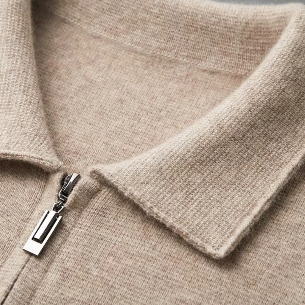 Men's Zip-Up Wool Cardigan
