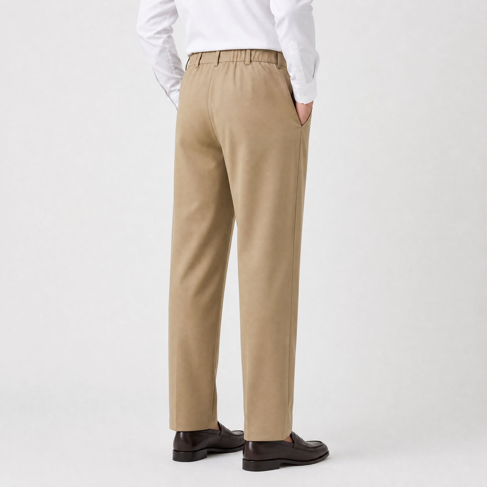 Men’s Casual Pleated Straight Leg Trousers