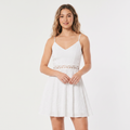 Women’s V-Neck Fit And Flare Mini Dress