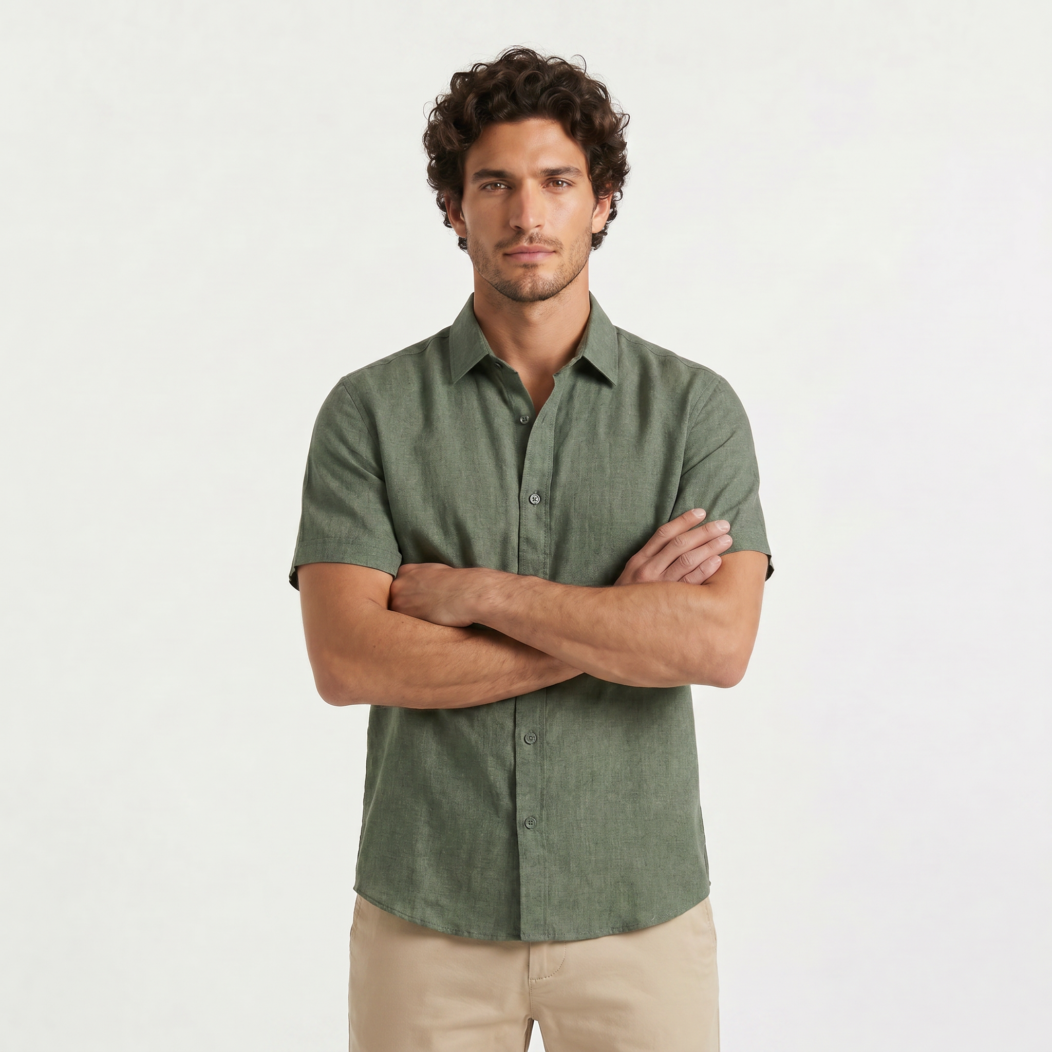 Men's Short Sleeve Button-Up Shirt | Relaxed Fit