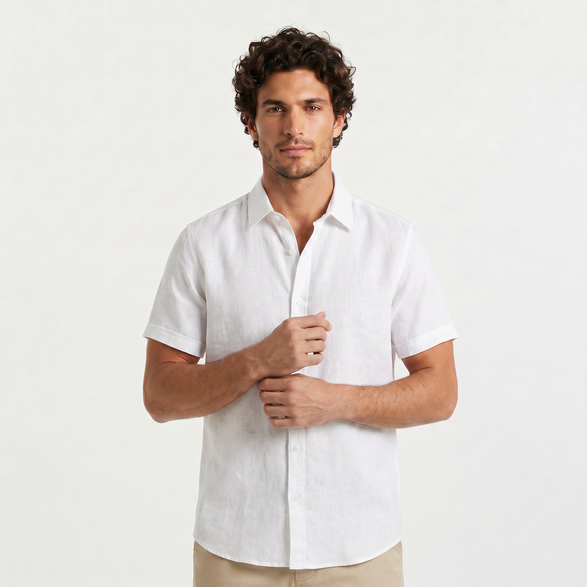 Men's Short Sleeve Button-Up Shirt | Relaxed Fit