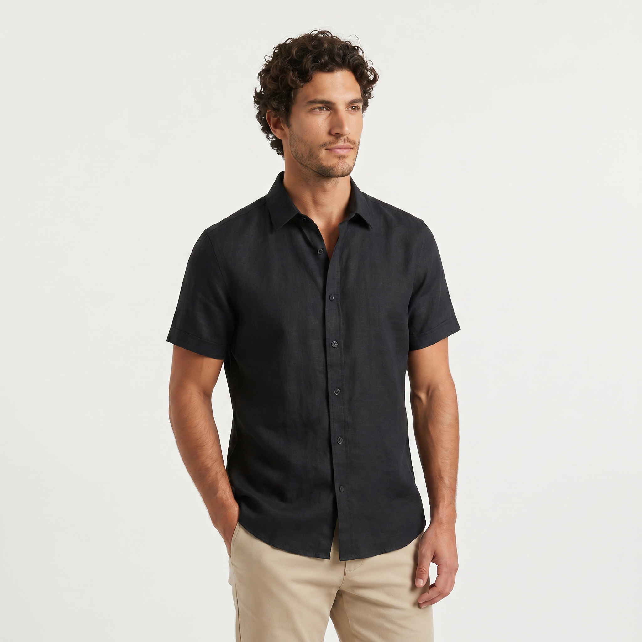 Men's Short Sleeve Button-Up Shirt | Relaxed Fit