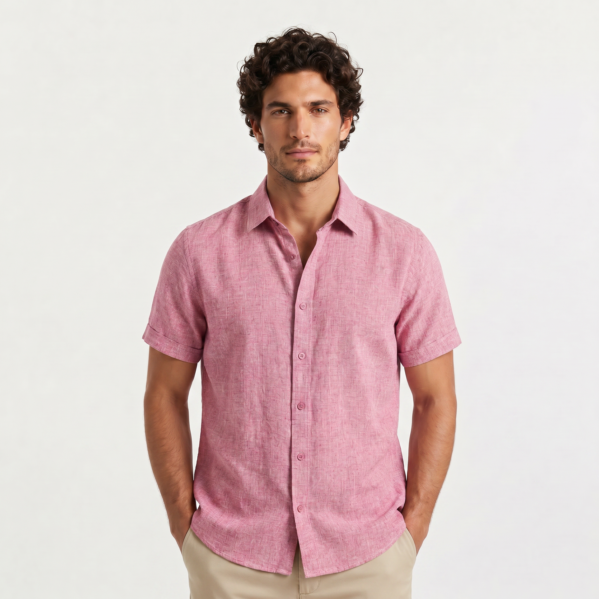 Men's Short Sleeve Button-Up Shirt | Relaxed Fit
