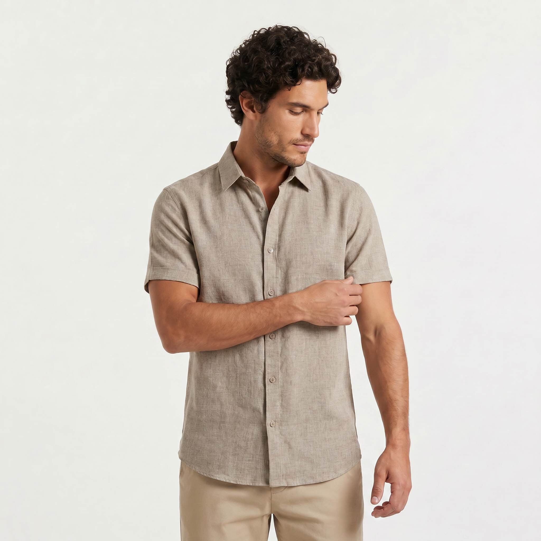 Men's Short Sleeve Button-Up Shirt | Relaxed Fit