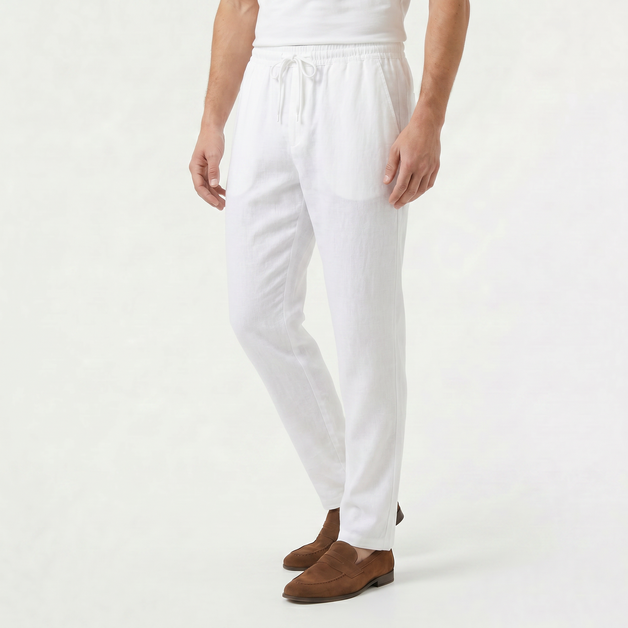 Men's Drawstring Straight Leg Pants