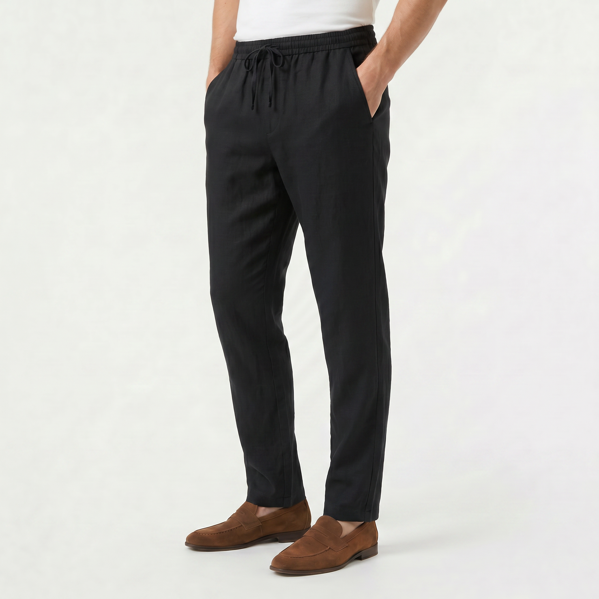 Men's Drawstring Straight Leg Pants