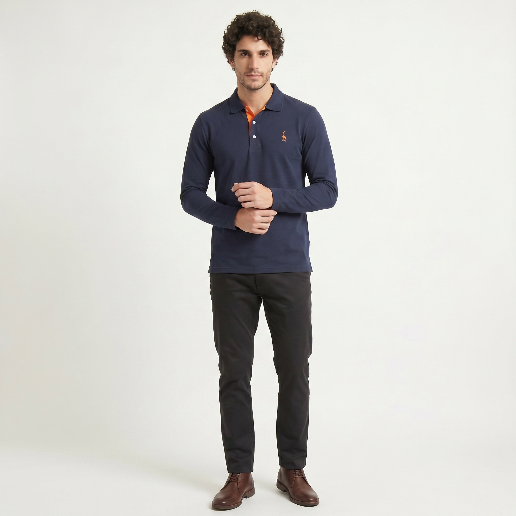 Men's Long-Sleeve Polo Shirt