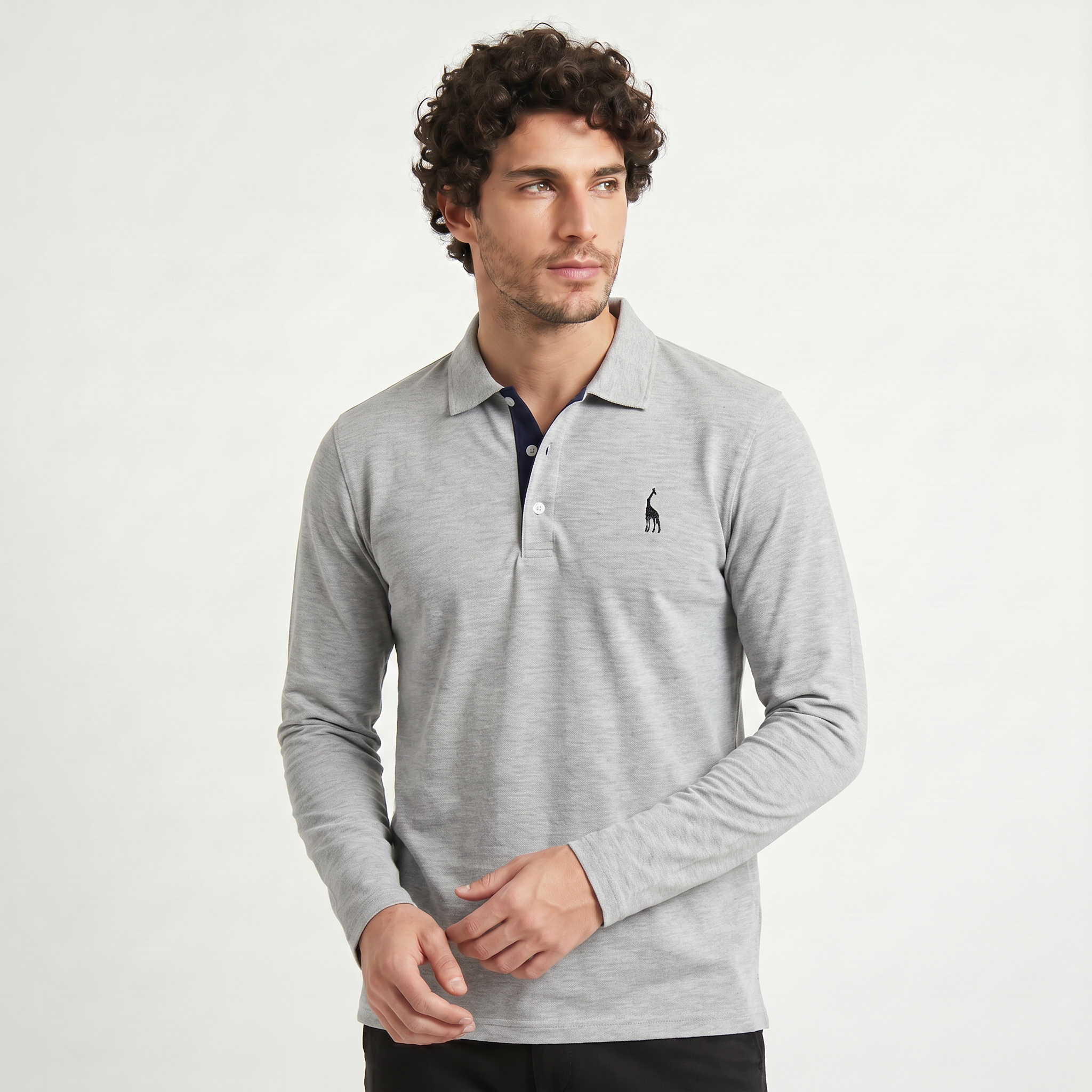 Men's Long-Sleeve Polo Shirt