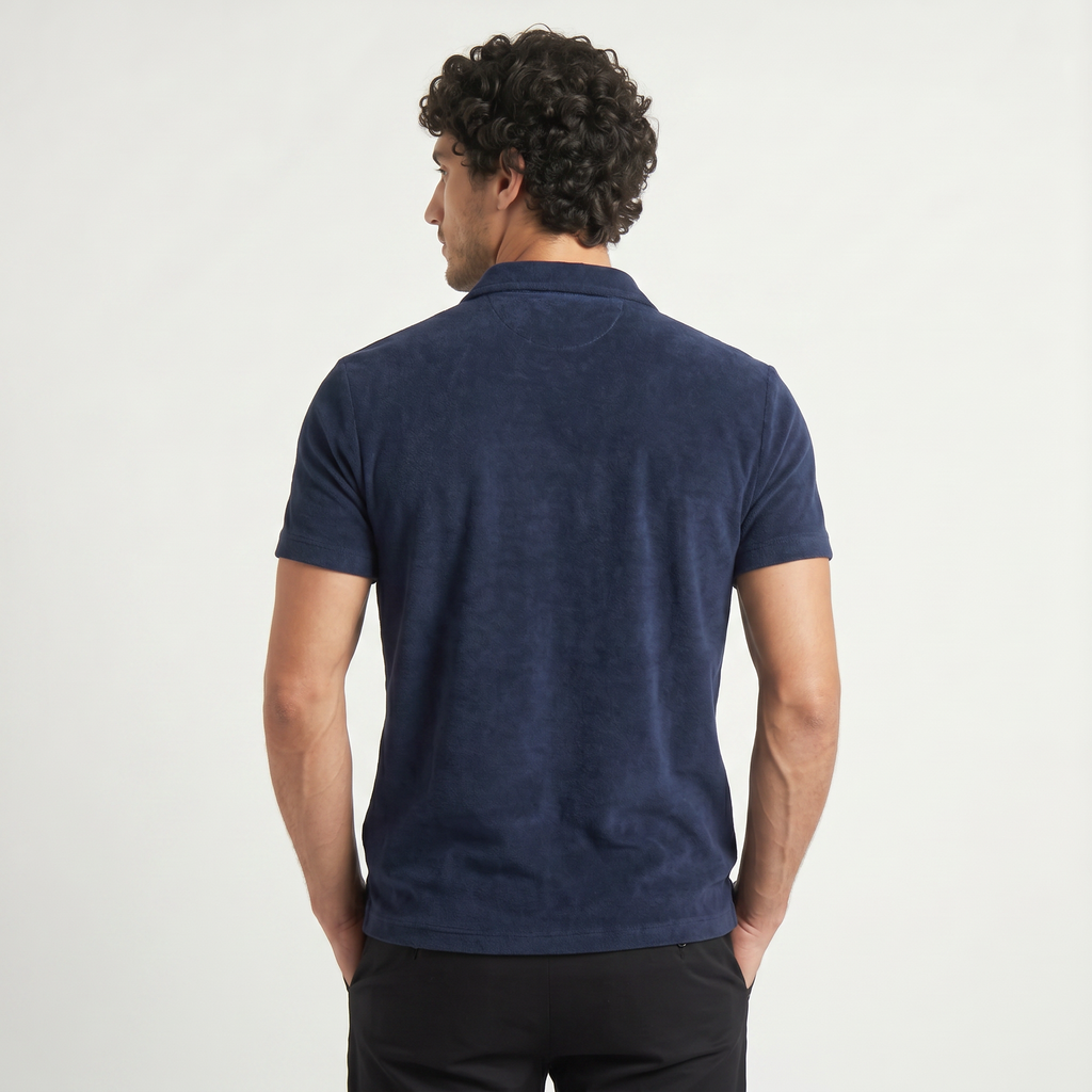 Men's Cotton Terry Towelling Polo Shirt
