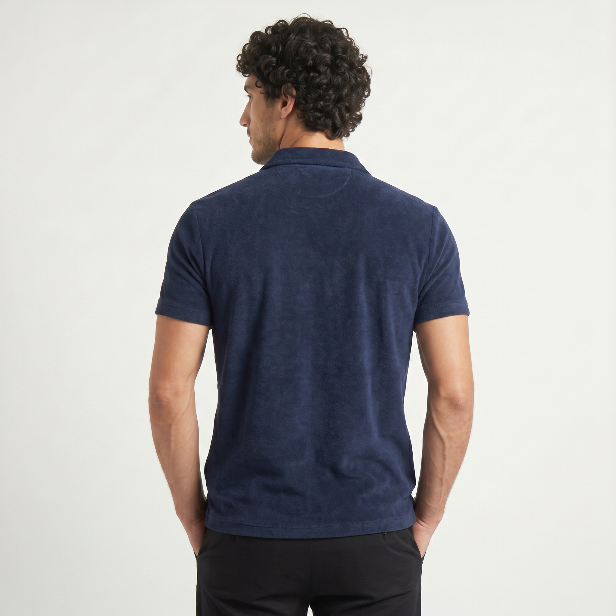 Men's Cotton Terry Towelling Polo Shirt