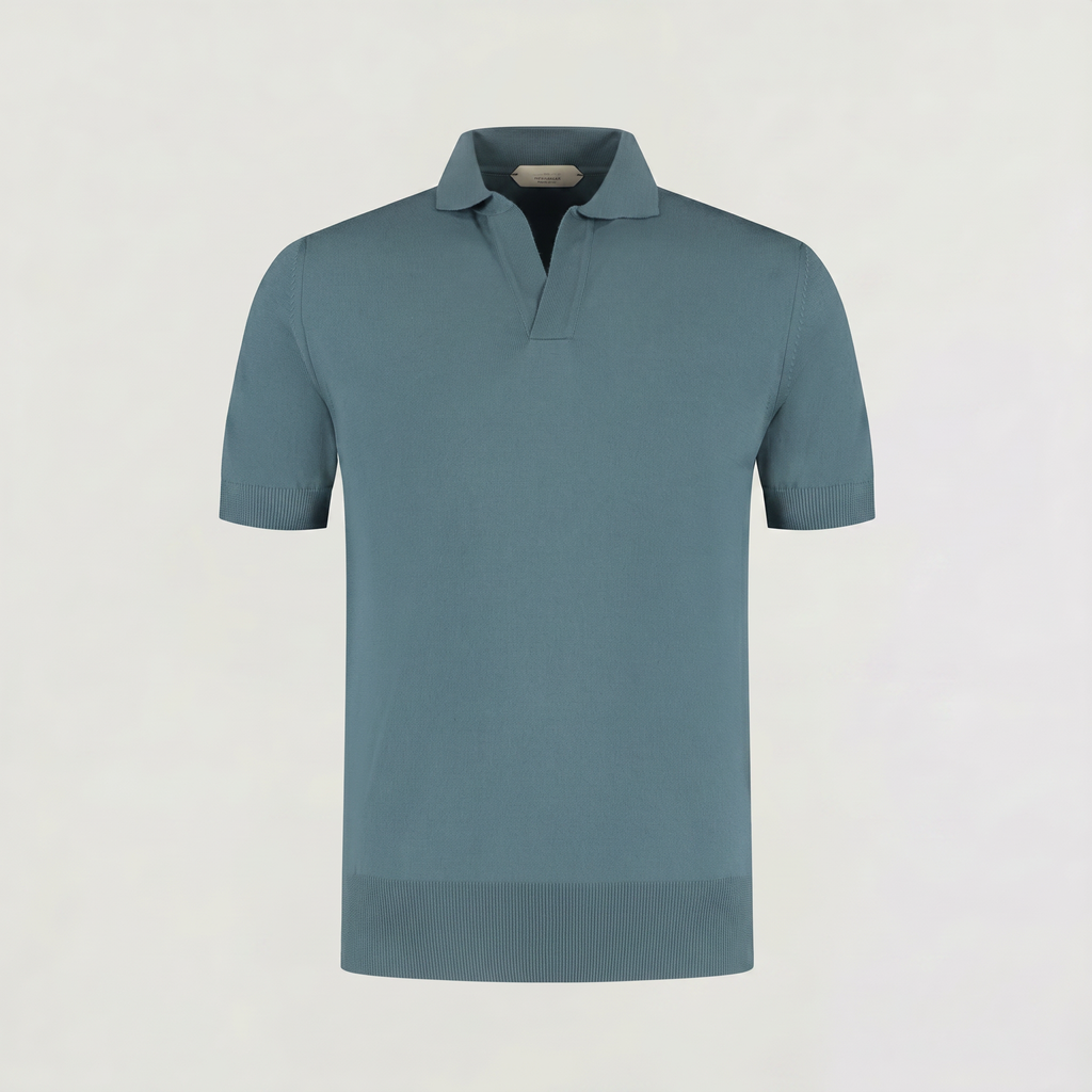 Men's Slim-Fit Knitted Polo Shirt
