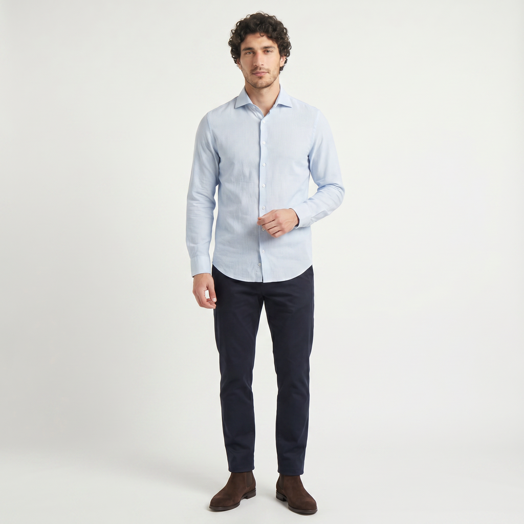 Men's Long-Sleeve Striped Shirt