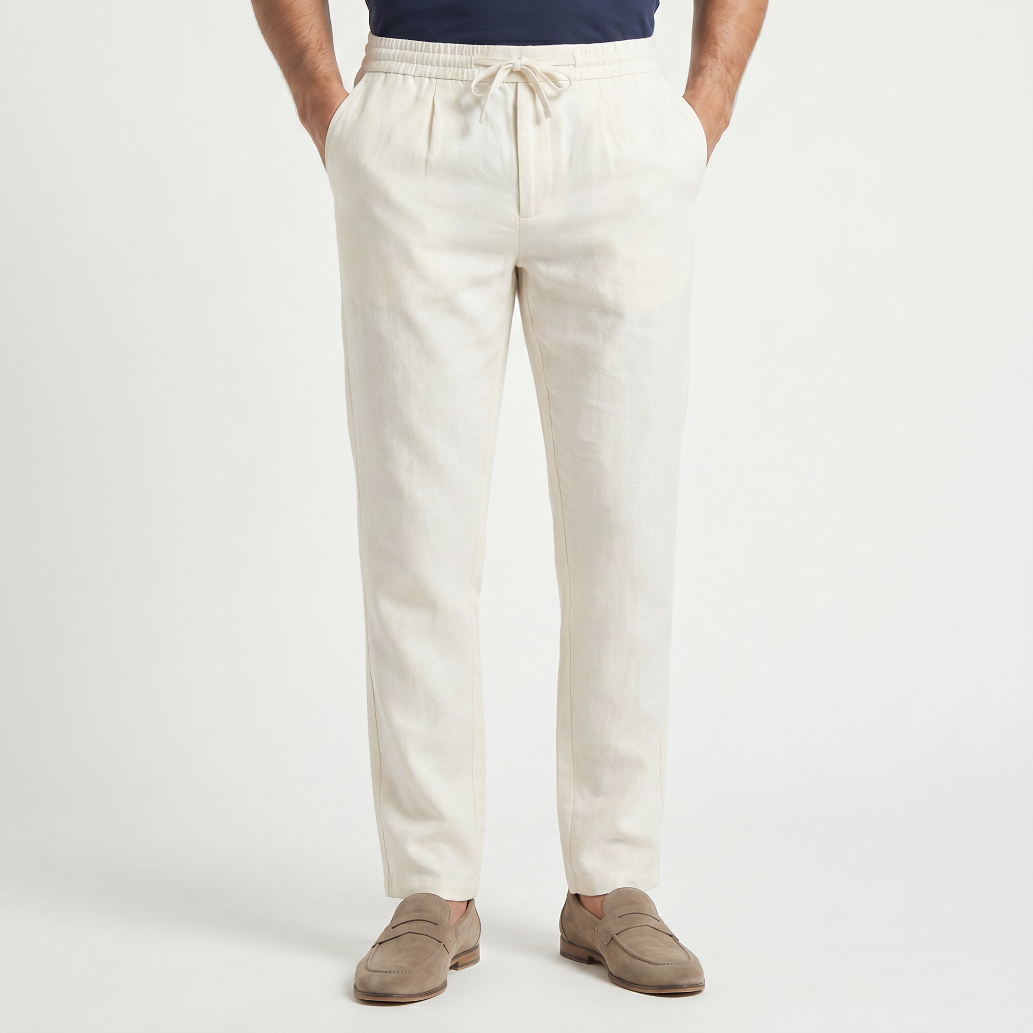 Men's Linen Drawstring Seaside Trousers
