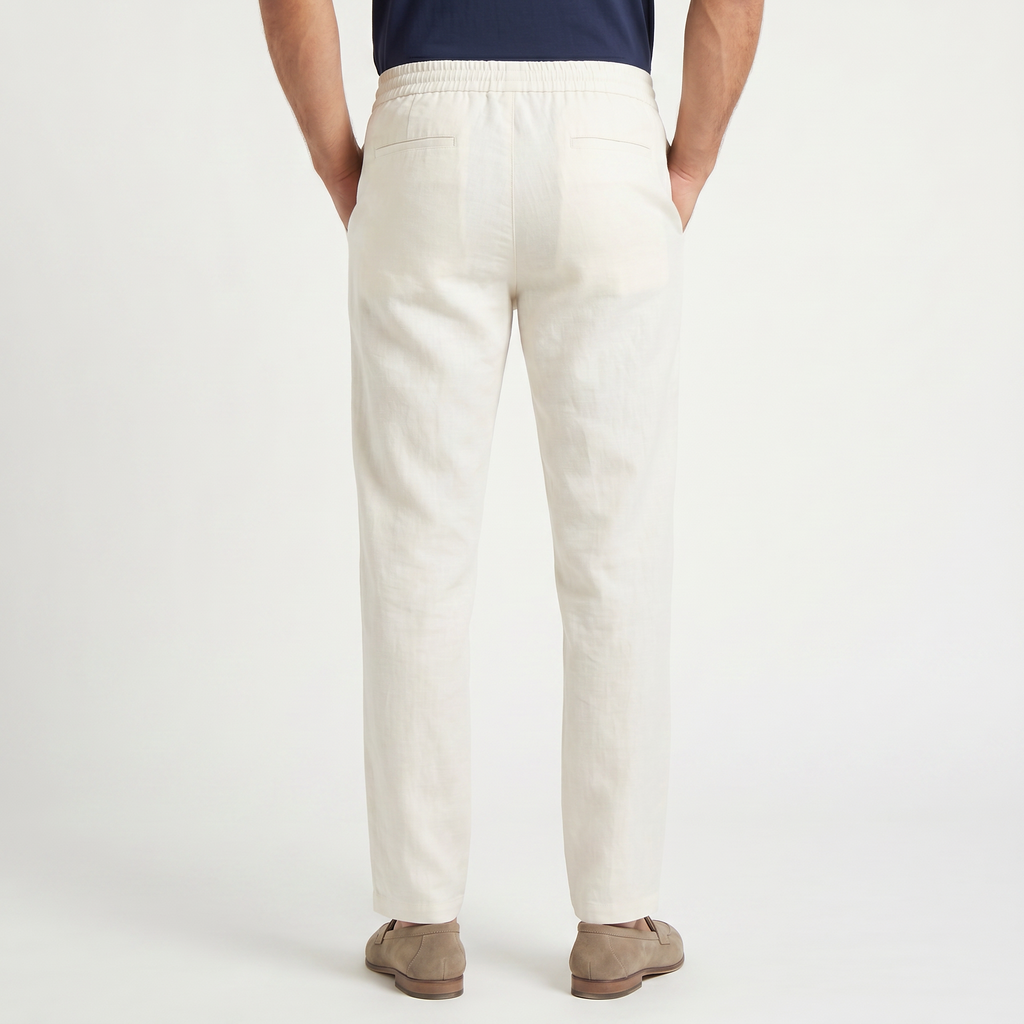 Men's Linen Drawstring Seaside Trousers