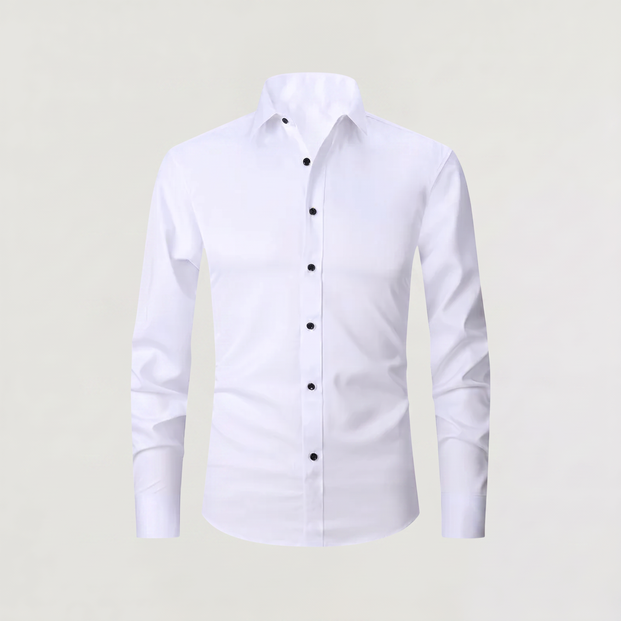 Men's Slim-Fit Button-Up Dress Shirt