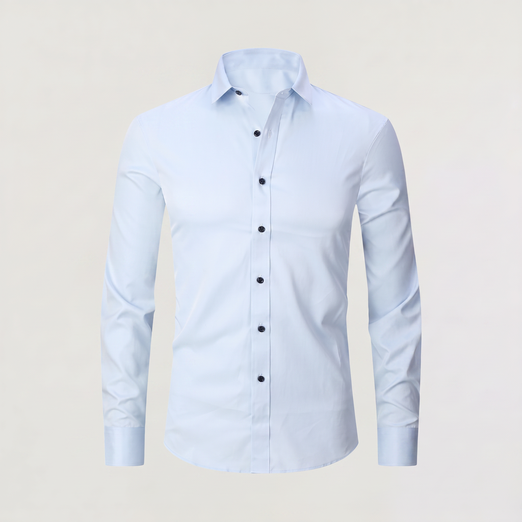 Men's Slim-Fit Button-Up Dress Shirt
