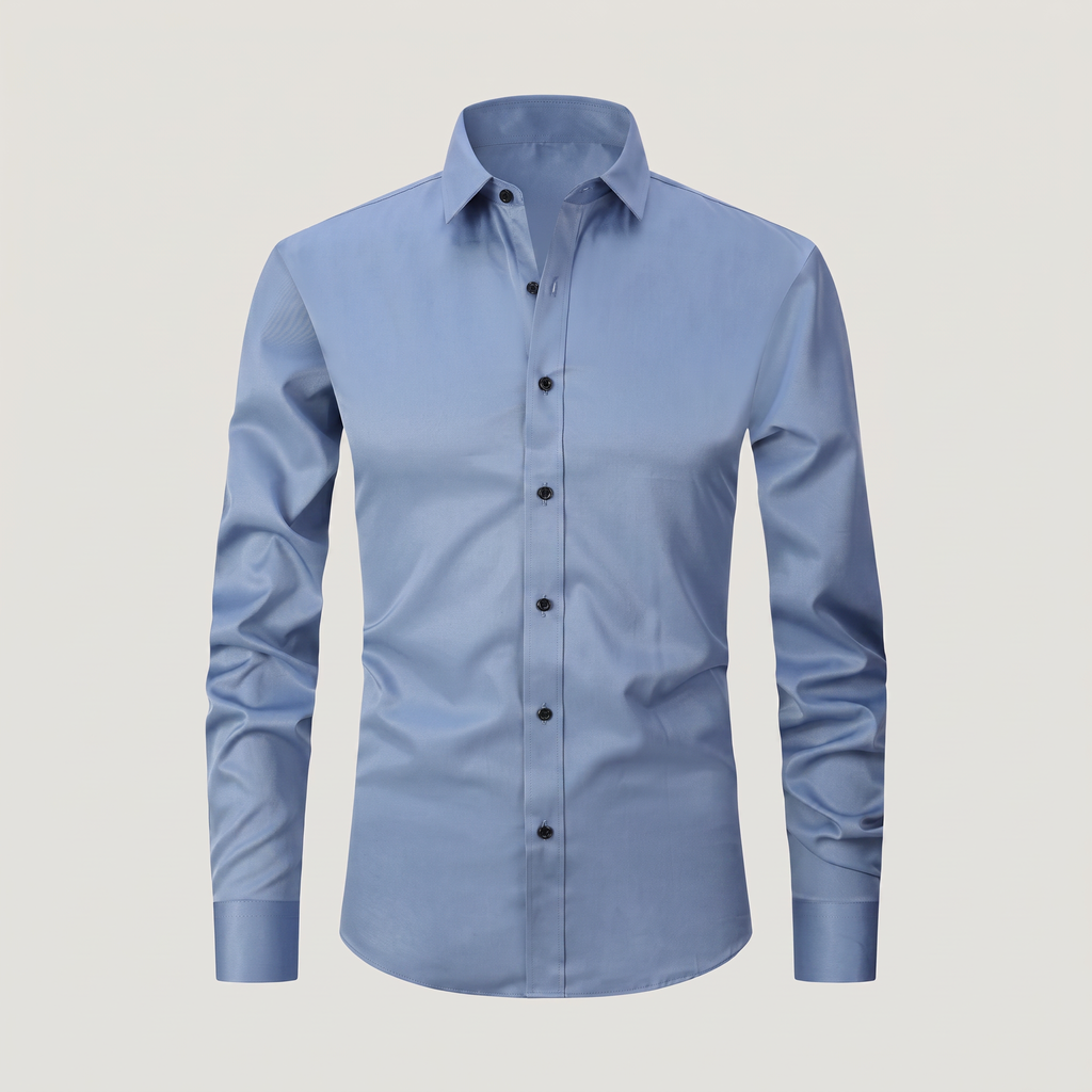Men's Slim-Fit Button-Up Dress Shirt