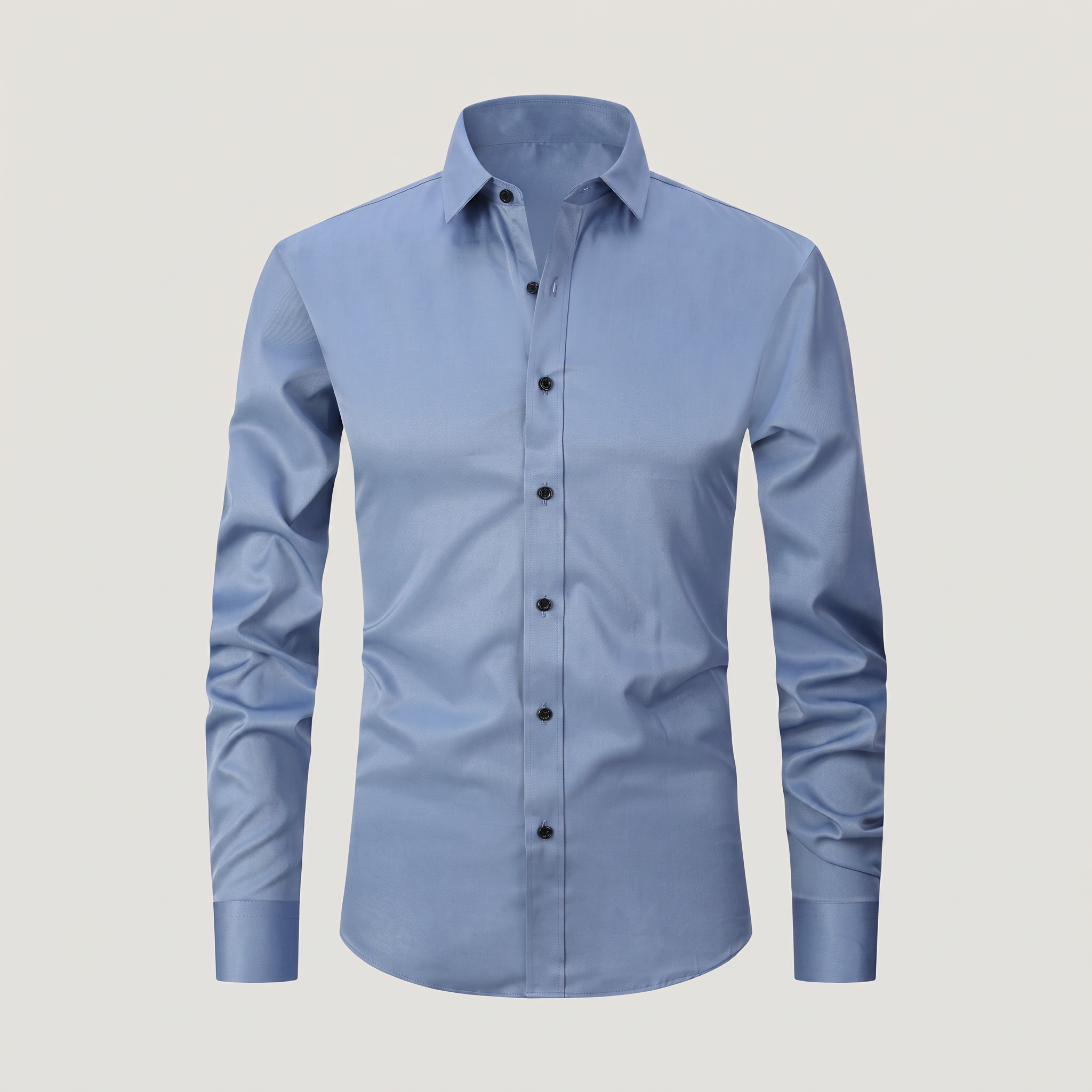 Men's Slim-Fit Button-Up Dress Shirt
