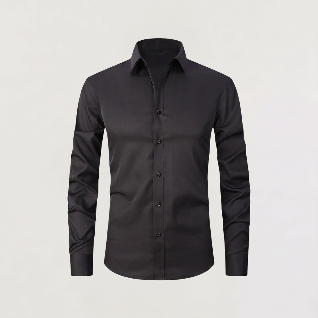 Men's Slim-Fit Button-Up Dress Shirt