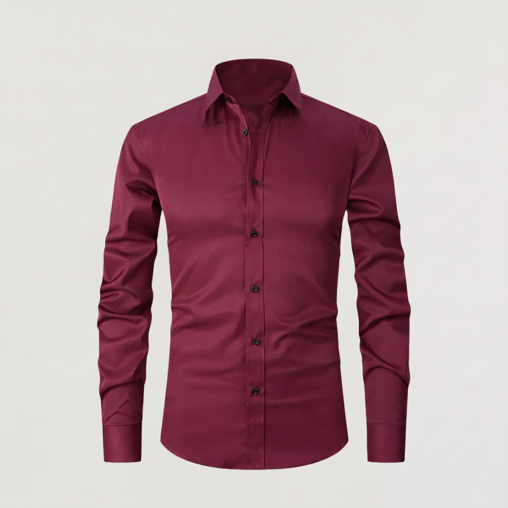 Men's Slim-Fit Button-Up Dress Shirt