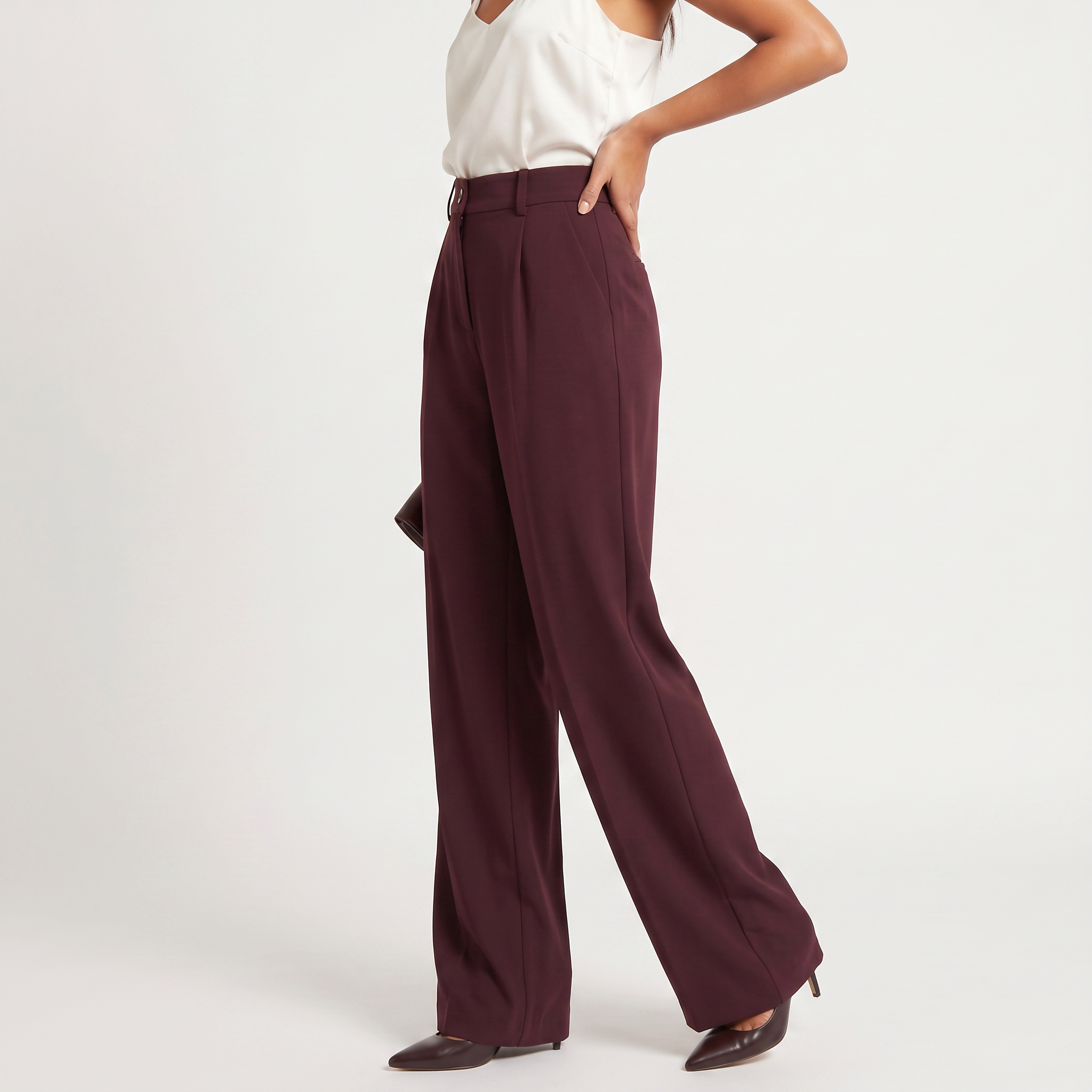 Women's High-Waisted Wide-Leg Trousers