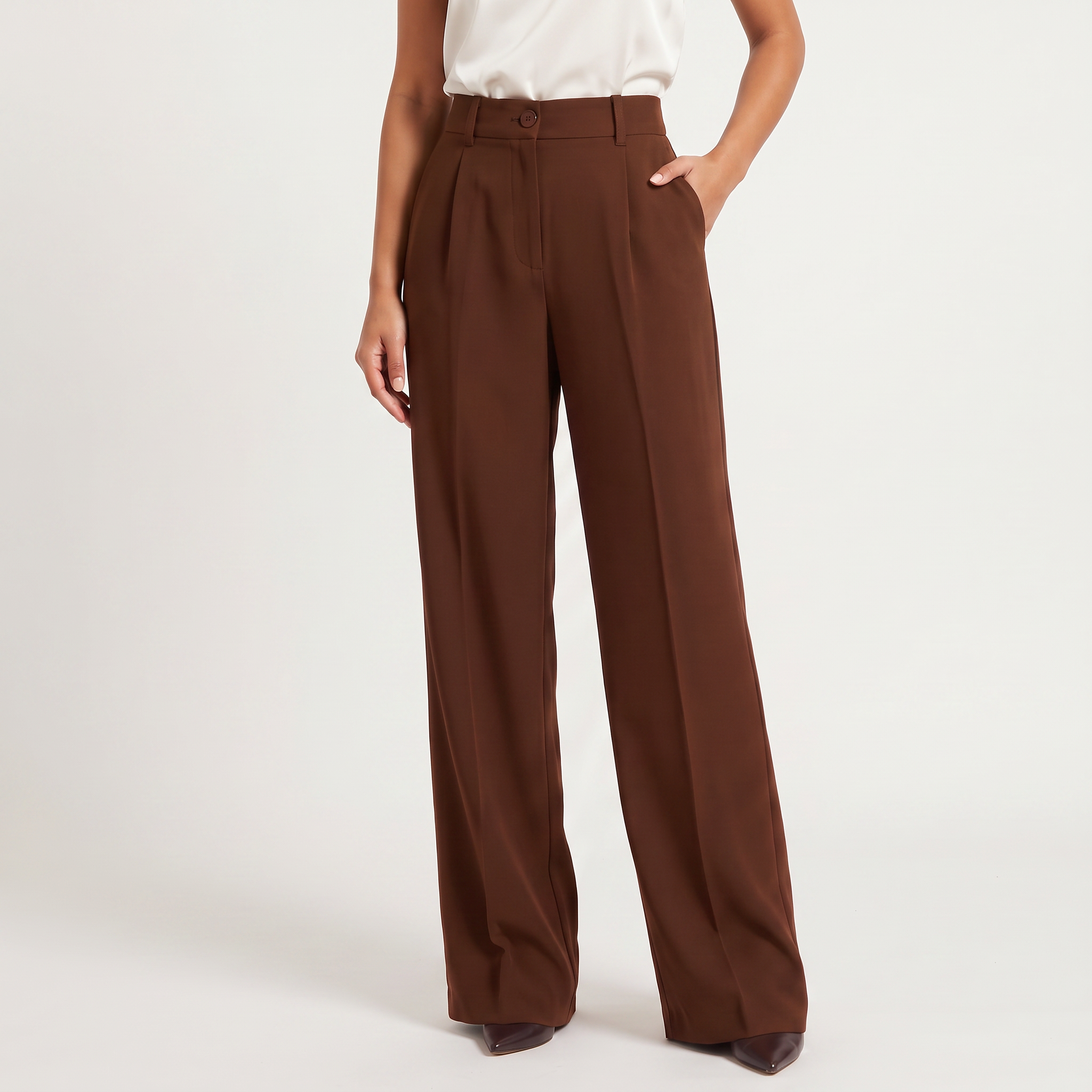 Women's High-Waisted Wide-Leg Trousers