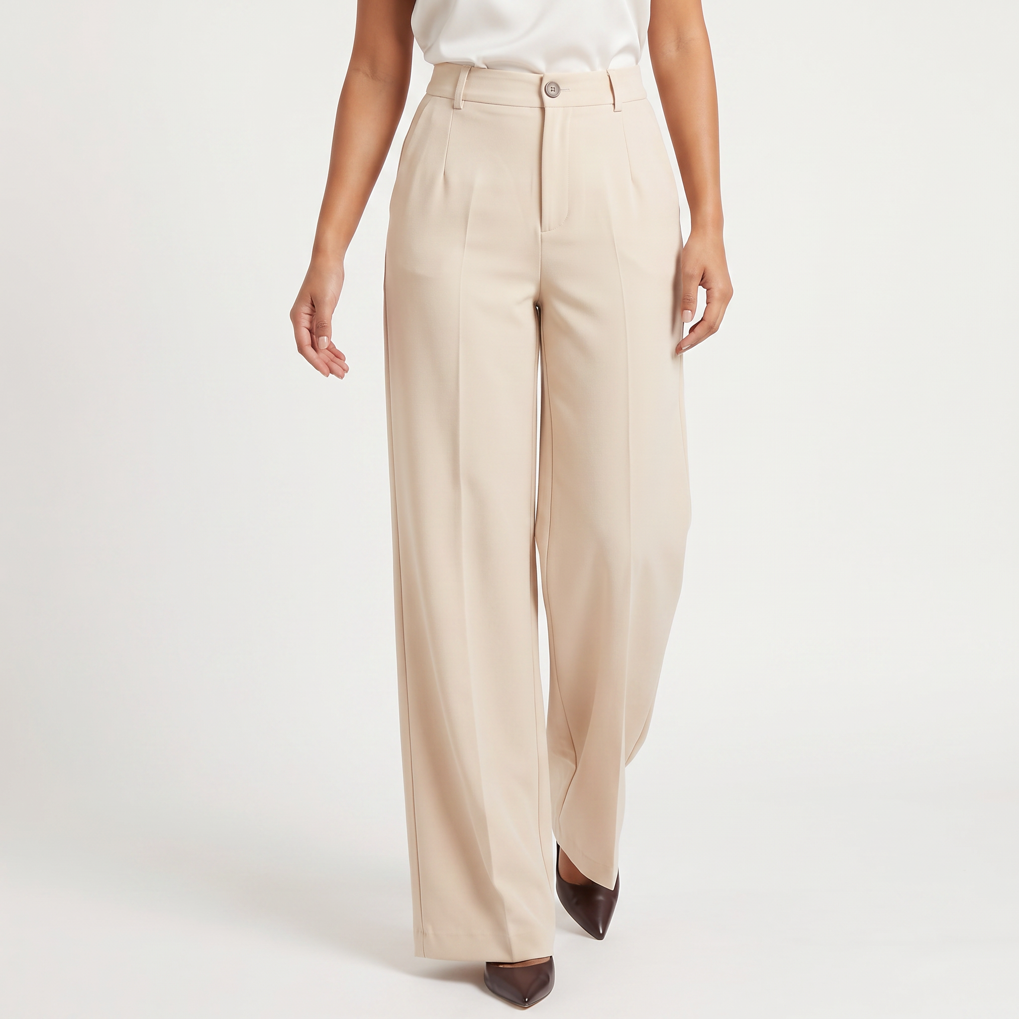 Women's High-Waisted Wide-Leg Trousers