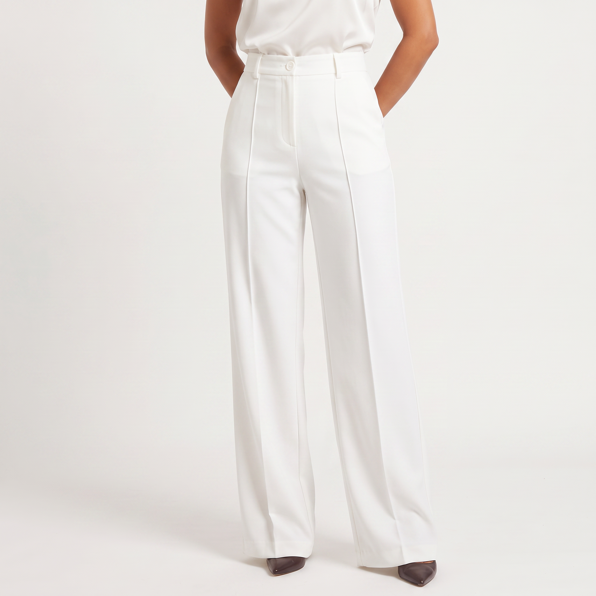 Women's High-Waisted Wide-Leg Trousers