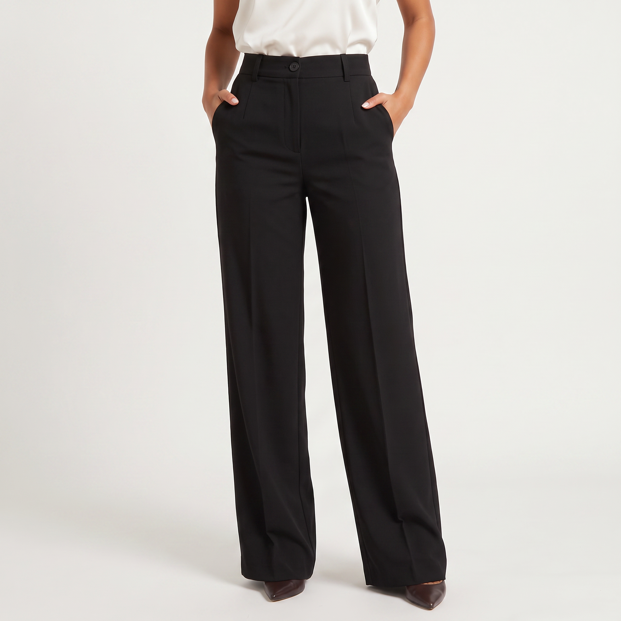 Women's High-Waisted Wide-Leg Trousers