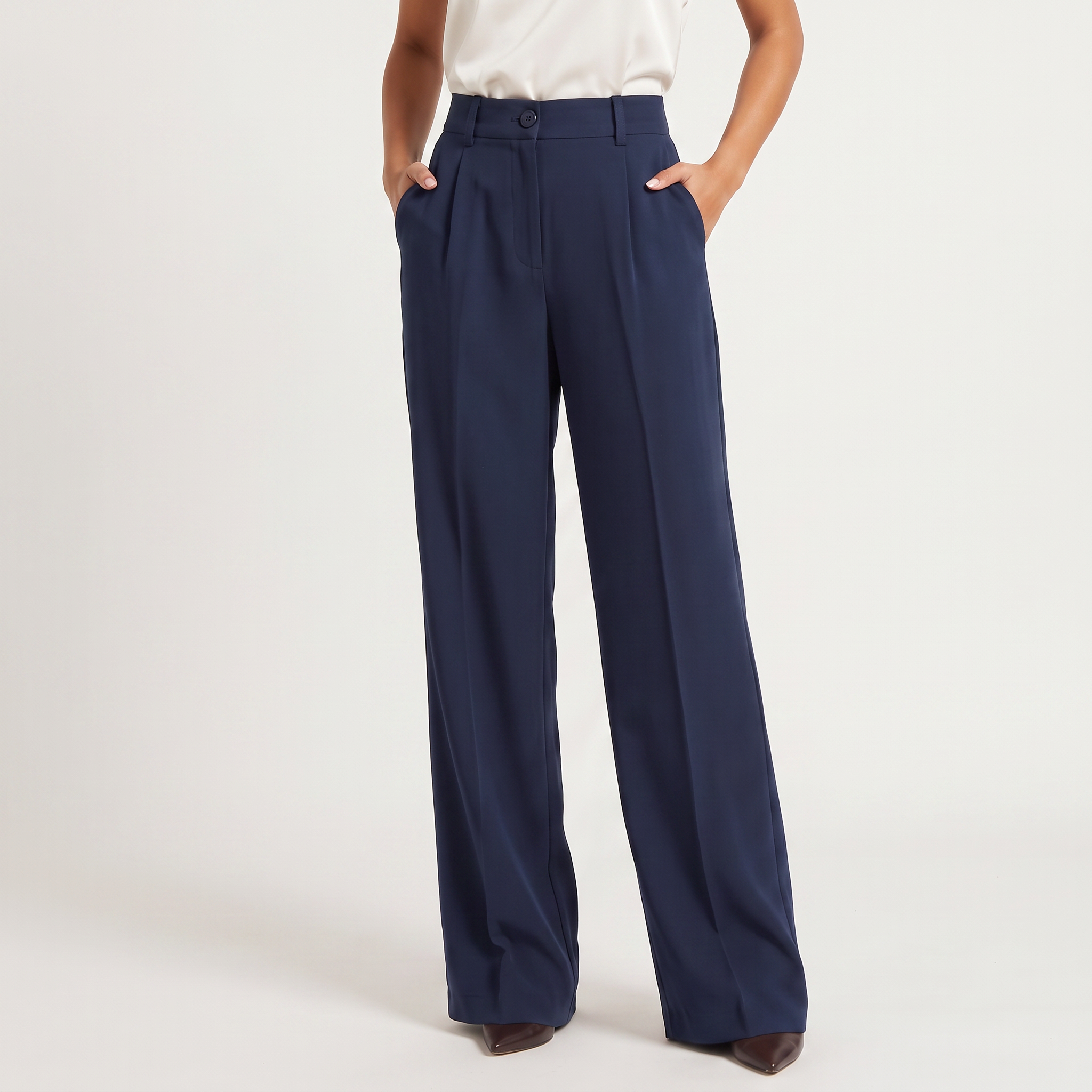 Women's High-Waisted Wide-Leg Trousers
