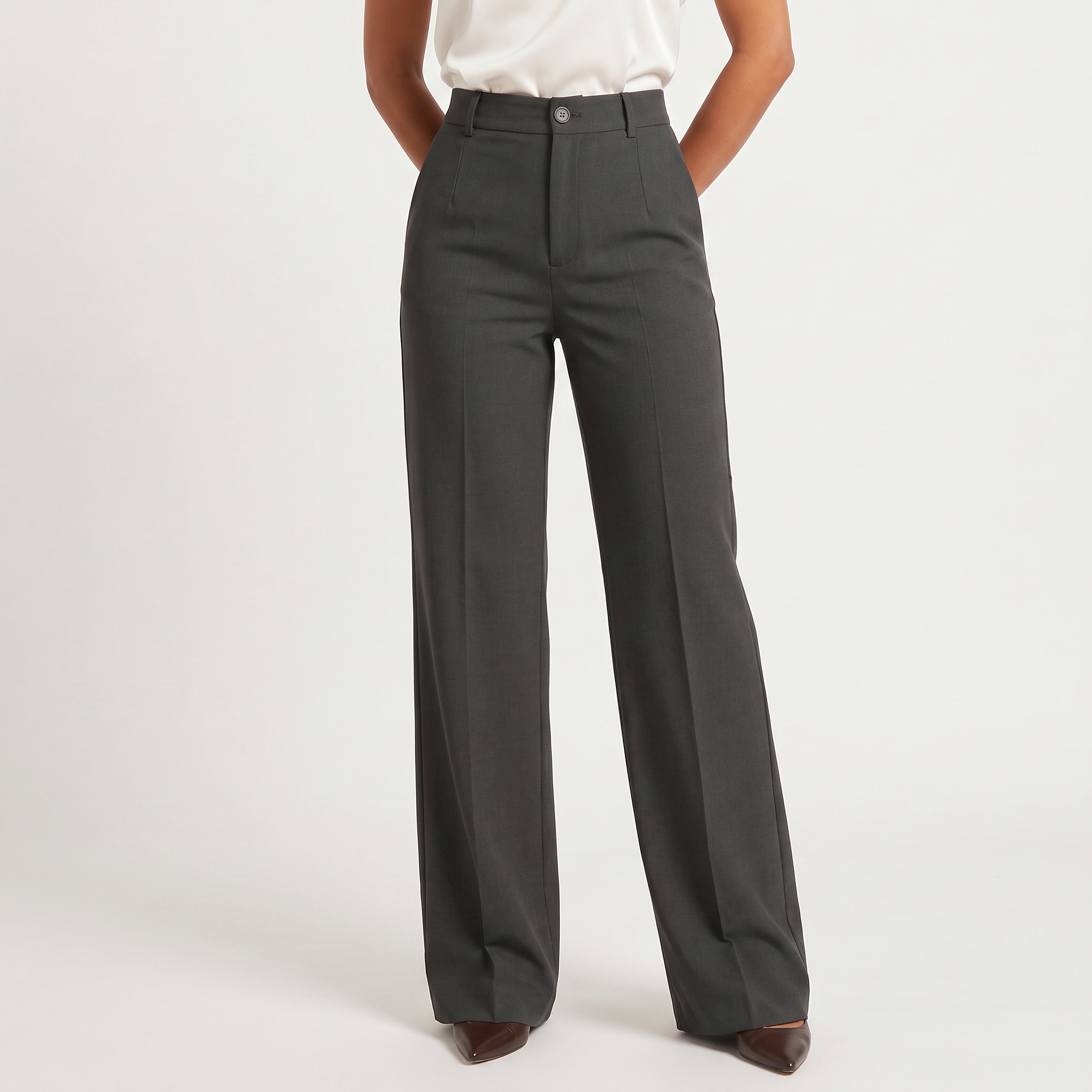 Women's High-Waisted Wide-Leg Trousers