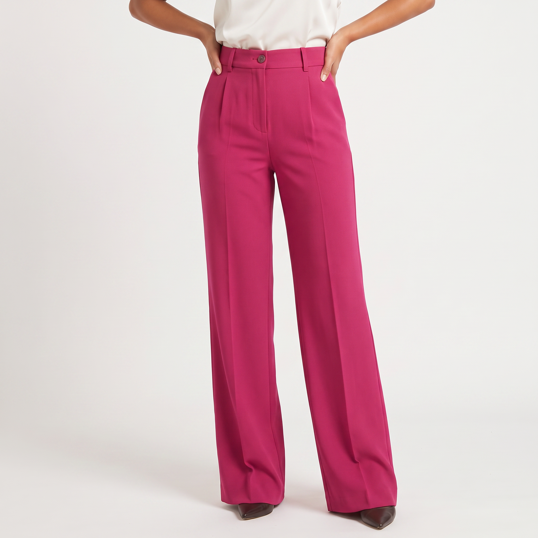 Women's High-Waisted Wide-Leg Trousers