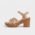 Women's Braided Chunky Platform Gladiator Heel Sandals