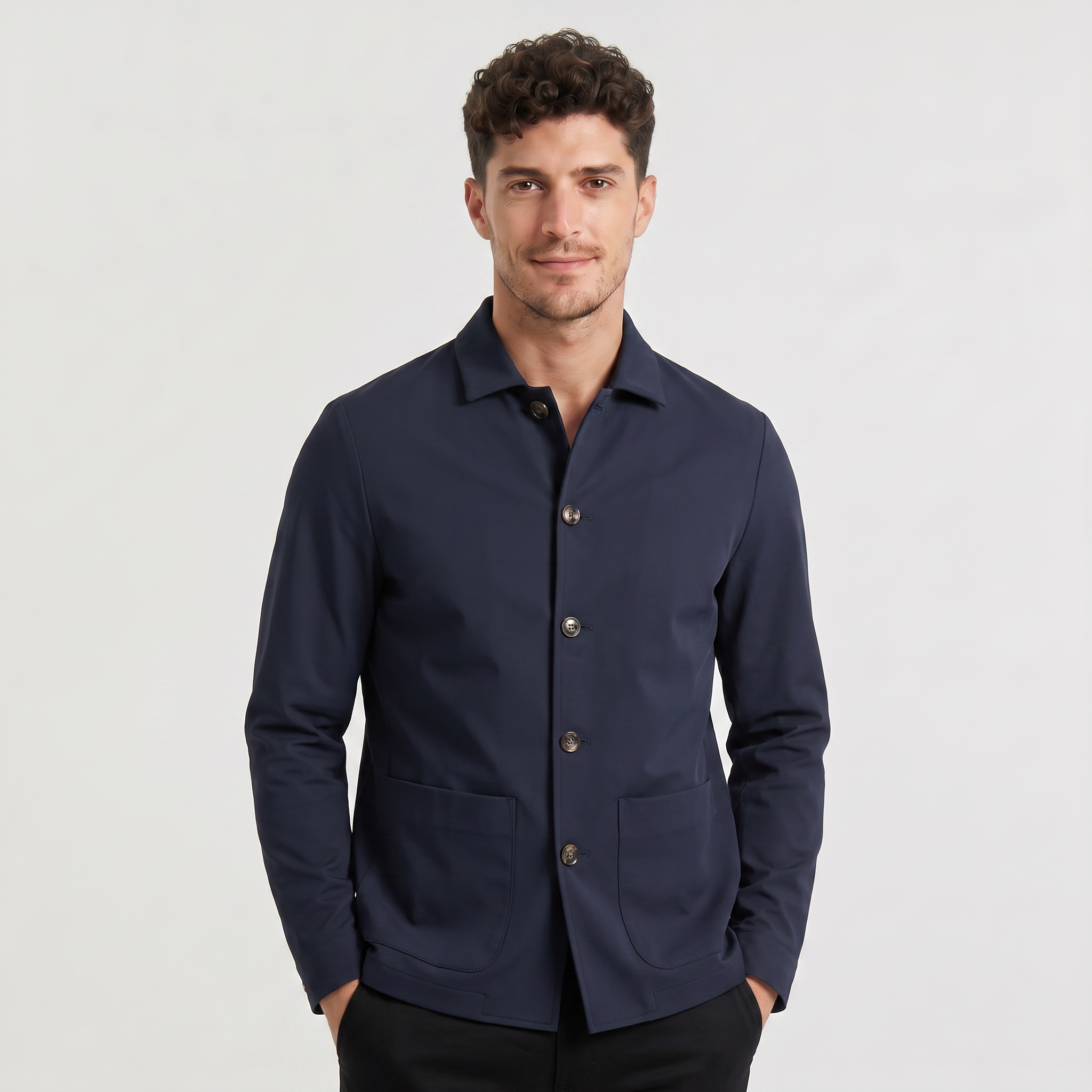 Men's Button-Up Leisure Blazer Jacket