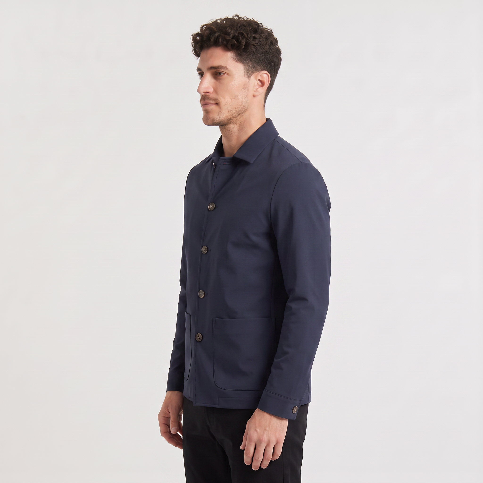 Men's Button-Up Leisure Blazer Jacket