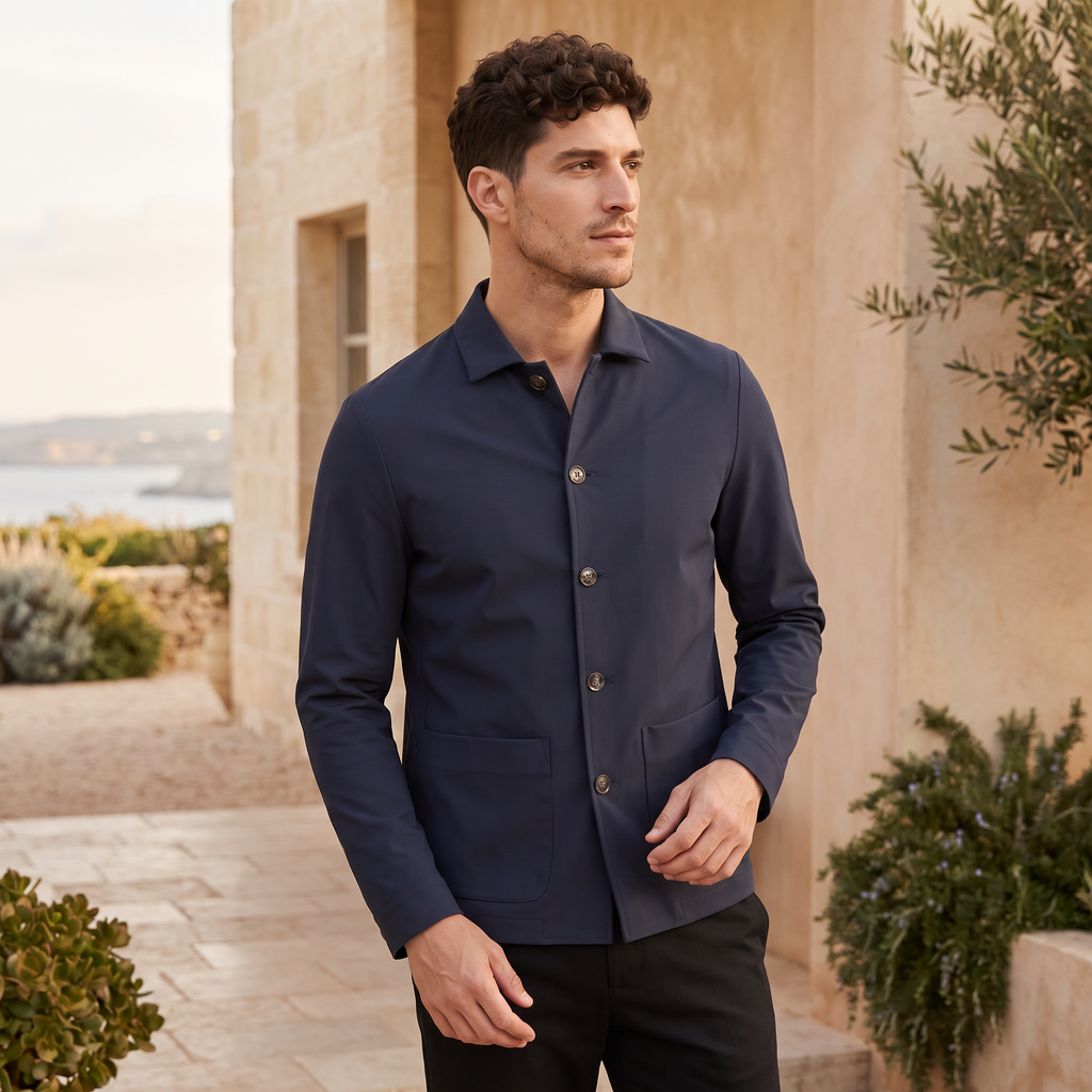 Men's Button-Up Leisure Blazer Jacket