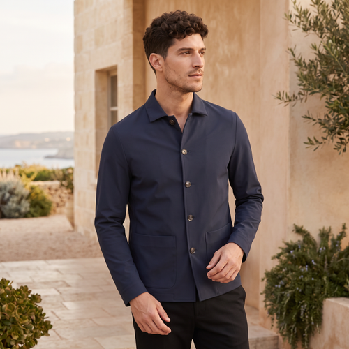 Men's Button-Up Leisure Blazer Jacket