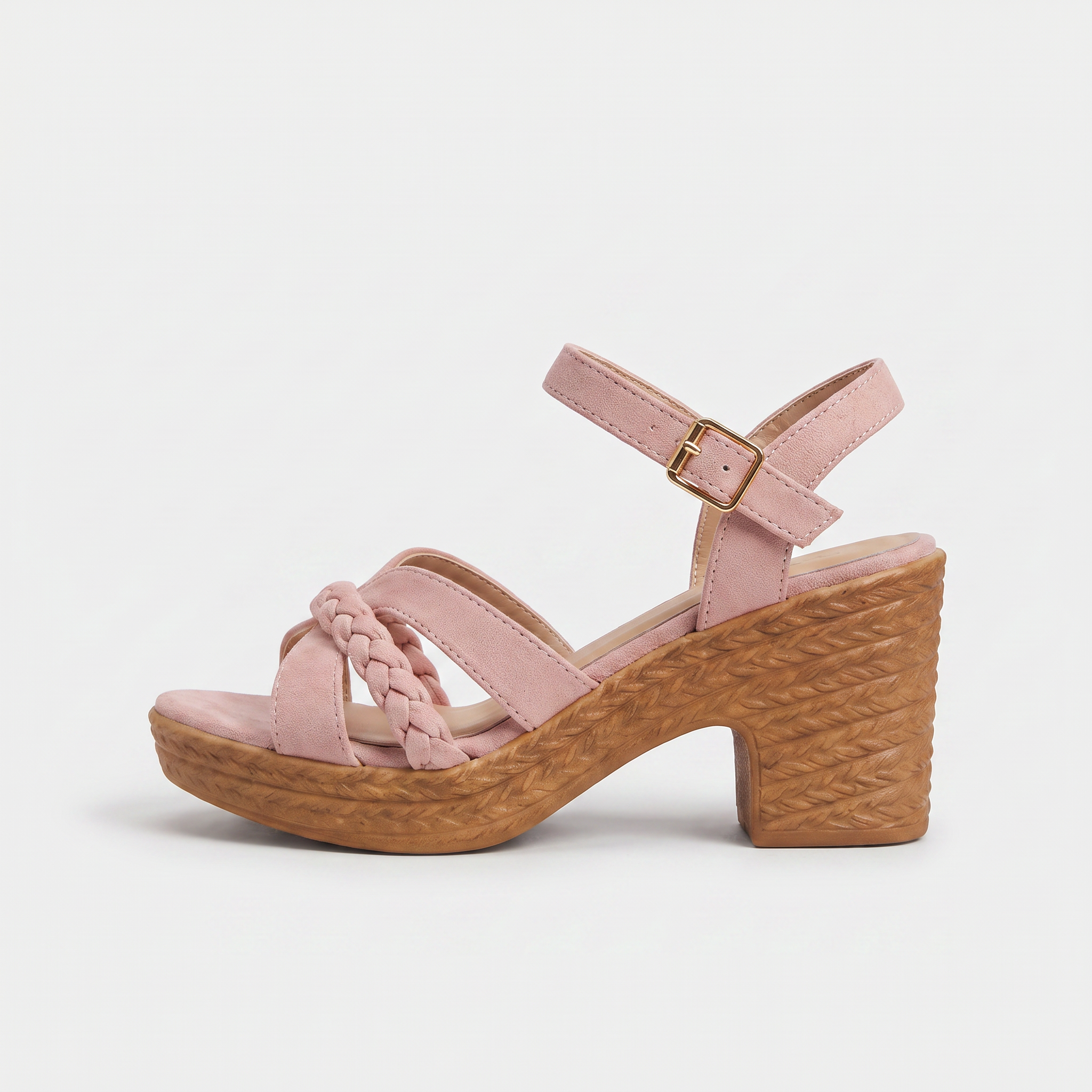 Women's Braided Chunky Platform Gladiator Heel Sandals