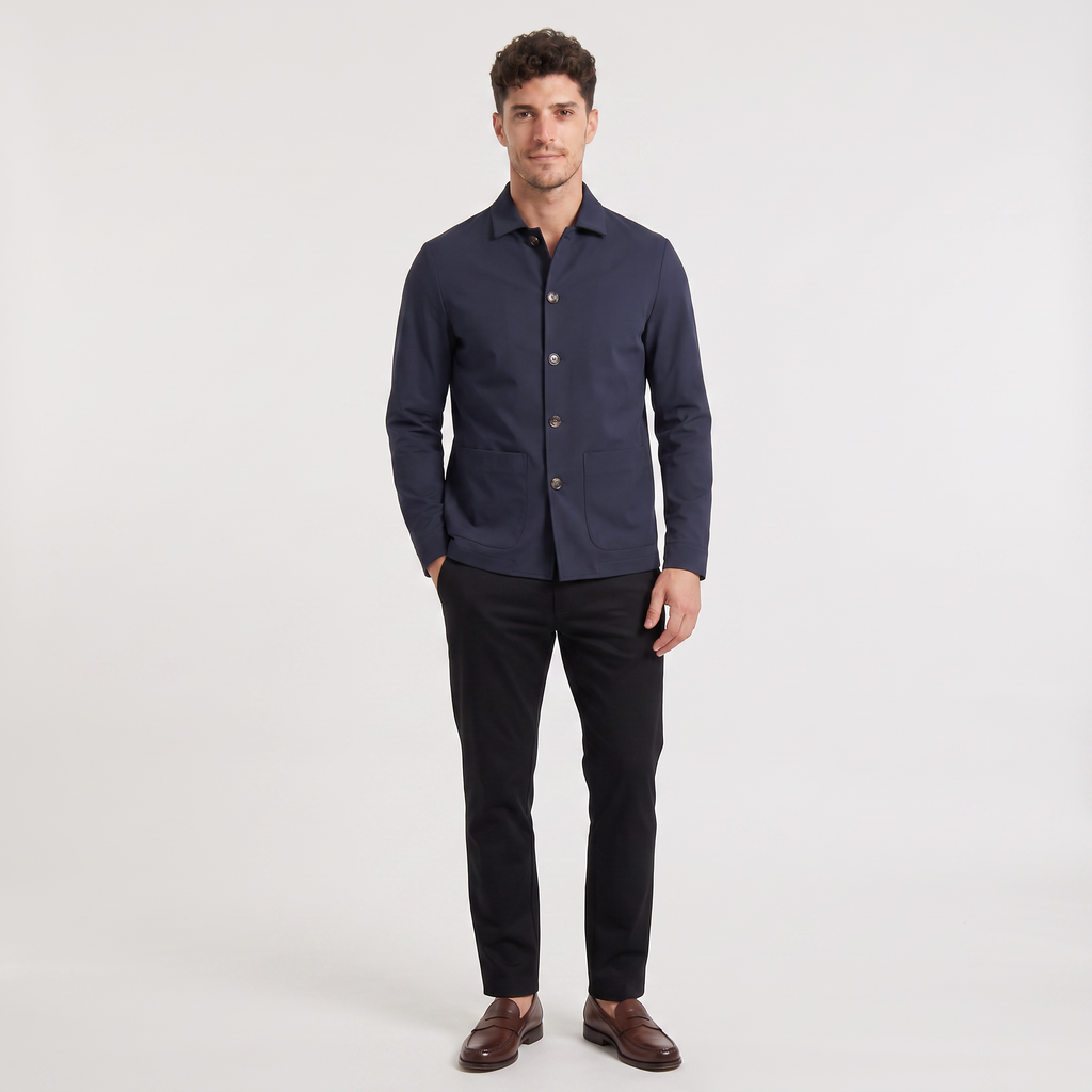 Men's Button-Up Leisure Blazer Jacket