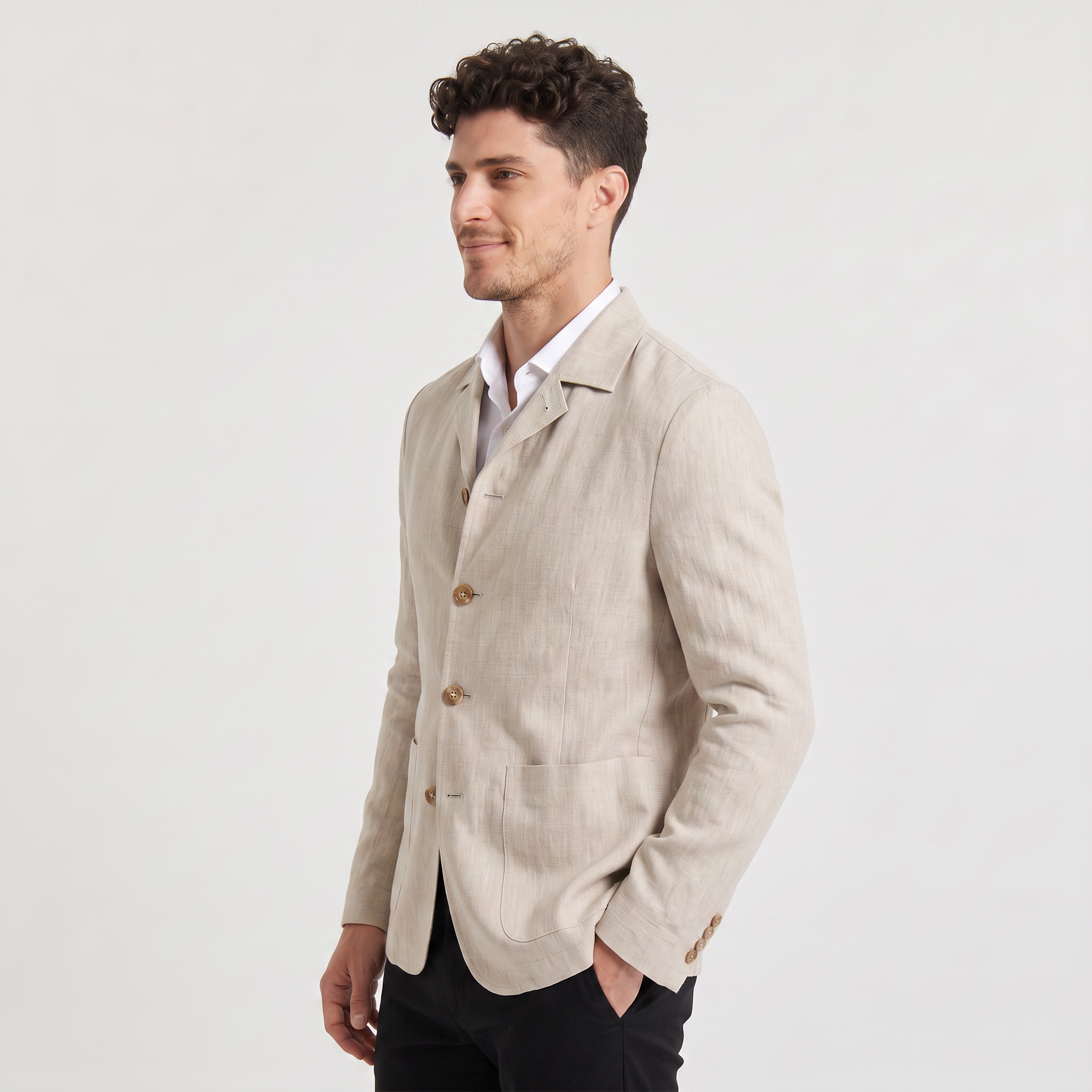 Men's Linen Leisure Jacket Blazer
