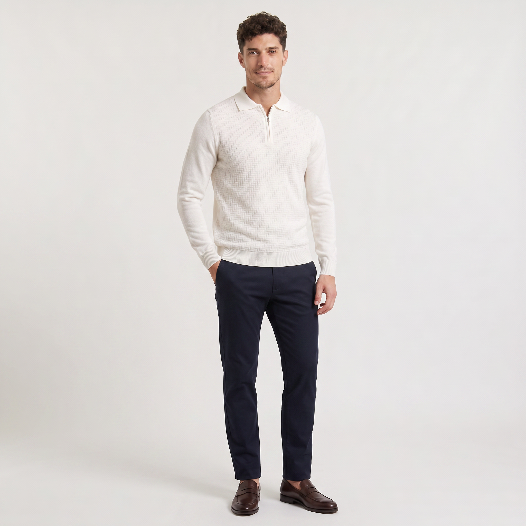 Men's Slim-Fit Merino Wool Jumper