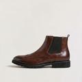 Men's Brogue Slip-On Chelsea Ankle Boots