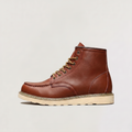 Men's Faux Leather Moc Toe Lace-Up Ankle Boots
